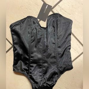 Black corset bodysuit